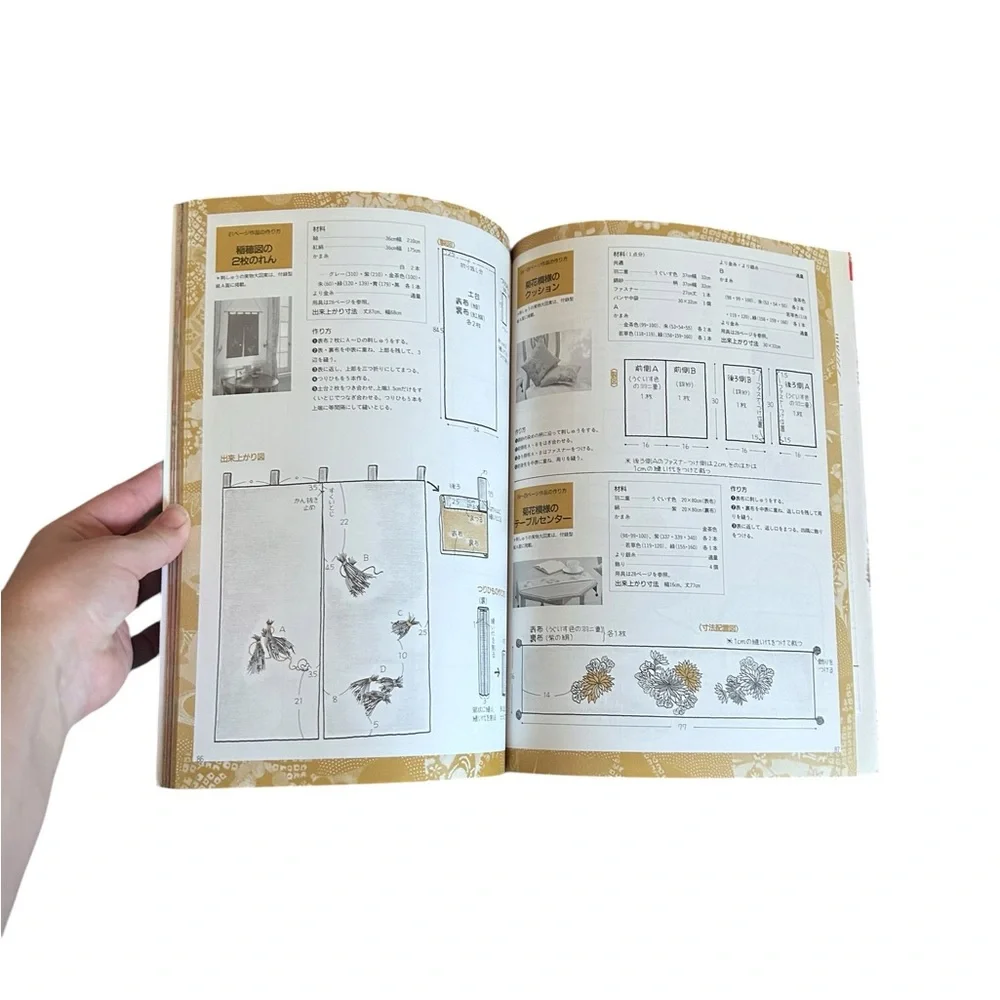 Vintage Y2K Japanese Chirimen Craft Book Bags Accessories Kawaii Sewing Patterns